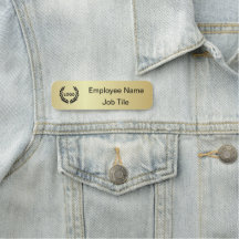 Balise Nom de l'entreprise imprimée en argent - Fo