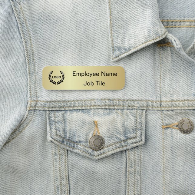 Porte-nom Balise Nom de l'entreprise imprimée en argent - Fo (En situation)