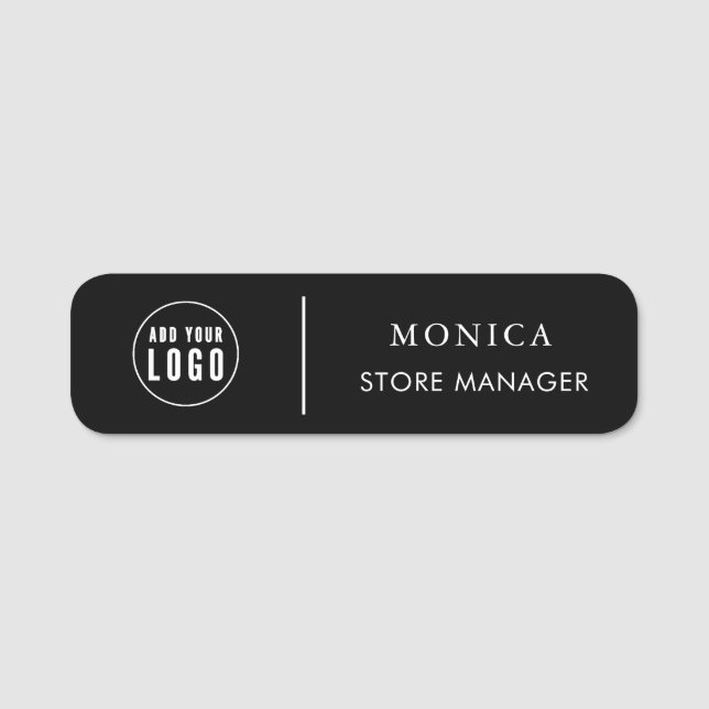 Porte-nom Balise Nom du logo d'entreprise moderne (Devant)