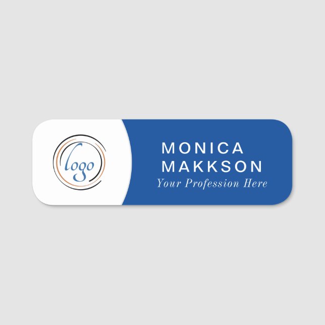 Porte-nom Balise Nom, Logo Et Nom Moderne (Devant)