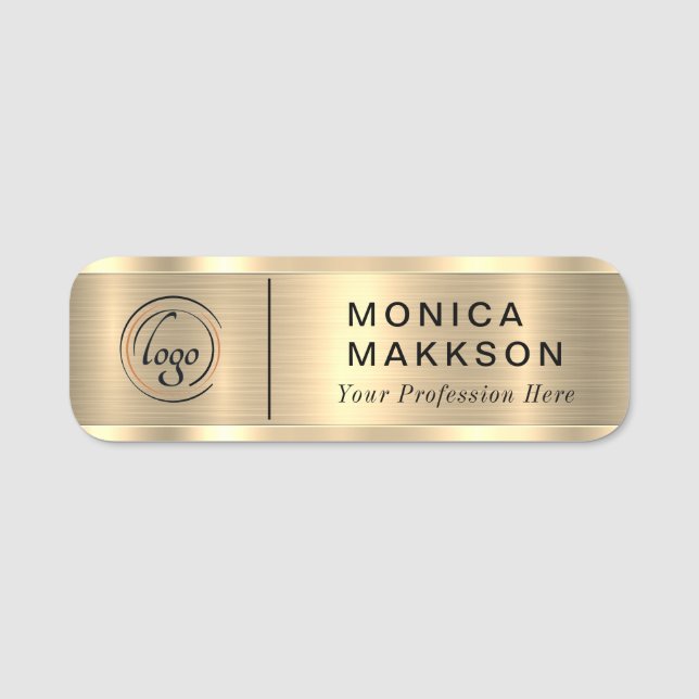 Porte-nom Balise Nom, Logo Et Nom Moderne (Devant)