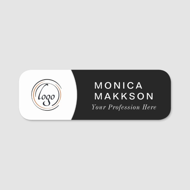 Porte-nom Balise Nom, Logo Et Nom Moderne (Devant)