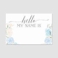 Balise Pastel Blue Baby shower Name