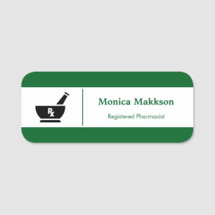 Porte-nom Balise RX Pharmacy Logo Pharmist Service Médicale