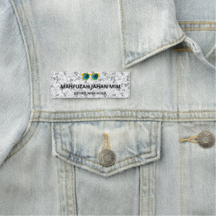 Porte-nom Balises magnétiques, brodées, Logo   Local et en l