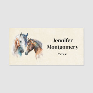 Porte-nom Beaux Chevaux Style Boho Occidental