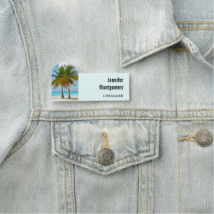 Porte-nom Beaux palmiers sur une plage tropicale