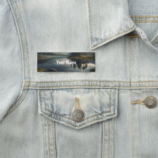 Porte-nom Belle eau lac Canoe Eau (En situation)