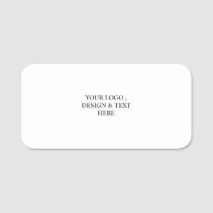 Porte-nom Blanc Personnalisé – Votre Logo & Texte Ici