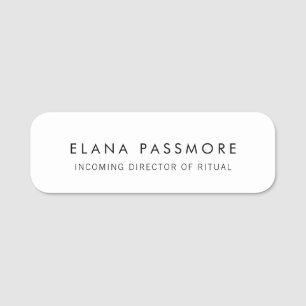 Porte-nom Blanc simple