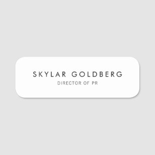 Porte-nom Blanc simple