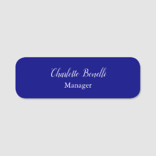 Porte-nom Bleu marin minimaliste professionnel
