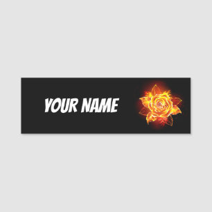 Porte-nom Blooming Fire Rose