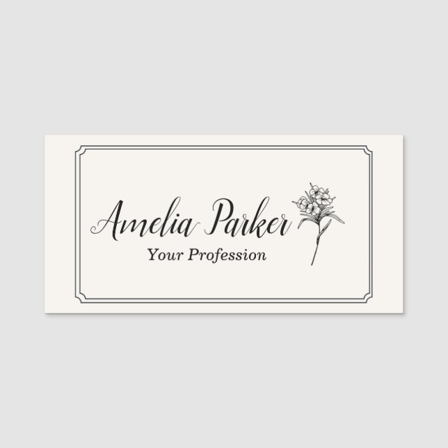 Porte-nom Blossom (Devant)