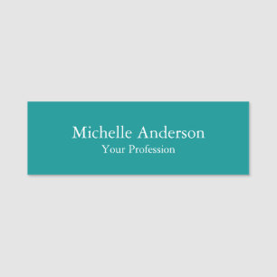Porte-nom Blue Green Professional Minimaliste moderne Plain