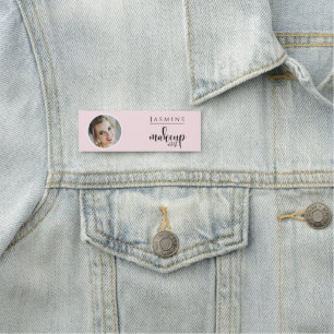 Porte-nom Blush Rose Beauté Professionnel MUA Photo 