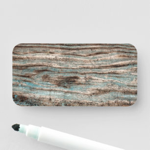 Porte-nom Bois bleu vintage