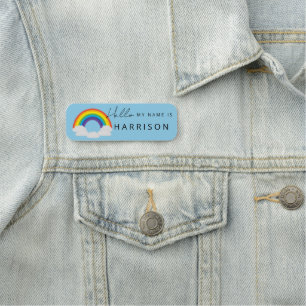 Porte-nom bonjour arc-en-ciel entreprise entreprise employé