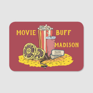 Porte-nom Bouffée de film texte personnalisé