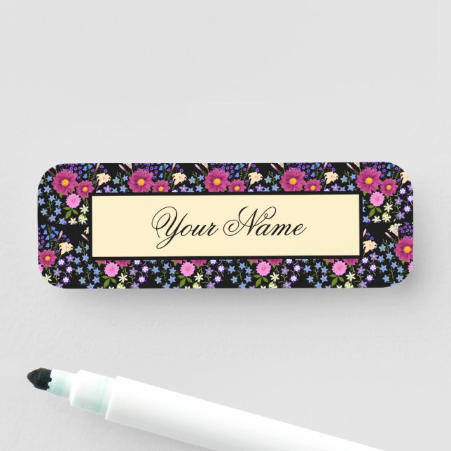 Porte-nom Bouquet De Fleurs Avec Dahlias (En situation)