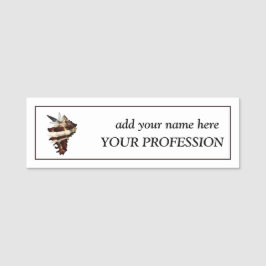 Porte-nom Boutique créative Nom et profession personnalisés