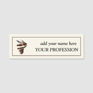 Porte-nom Boutique créative Nom et profession personnalisés