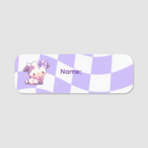 Bows & Bull's Name Tag