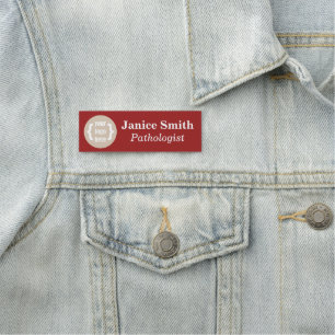 Porte-nom Burgundy, Marque de nom avec logo