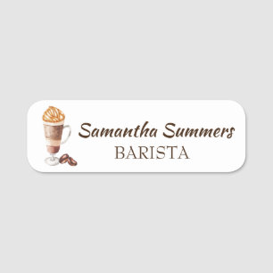 Porte-nom Café Barista Espresso Latte Café