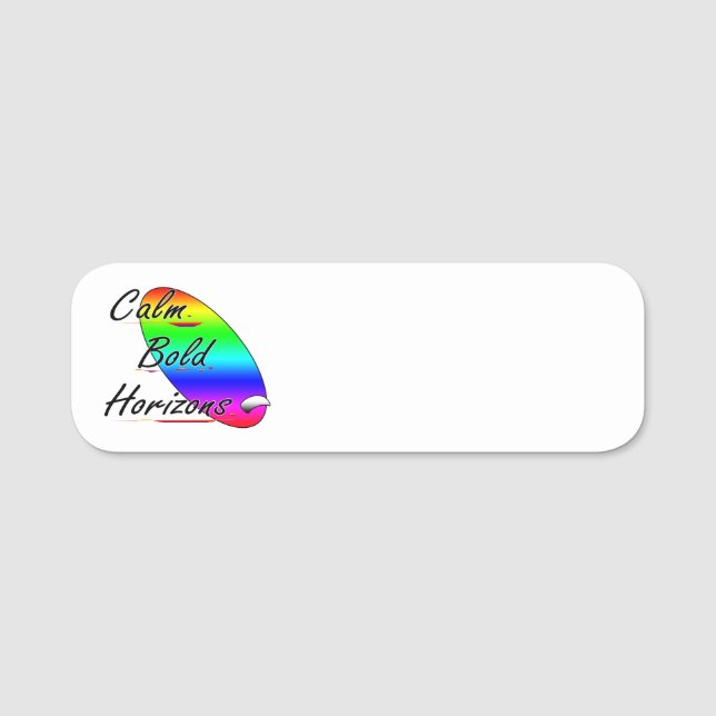 Porte-nom Calme et audacieux surf (Devant)