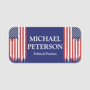 Porte-nom Campagne politique USA FLAG Driving Paint