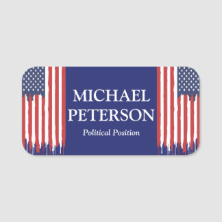 Porte-nom Campagne politique USA FLAG Driving Paint