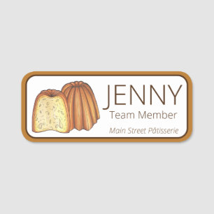 Porte-nom Canelé Chef pâtisserie Pâtisserie Boulangerie Alim