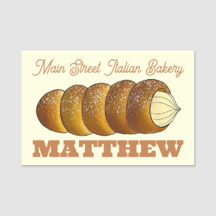 Porte-nom Cannoncini Italien Boulangerie crème Horn Pâtisser