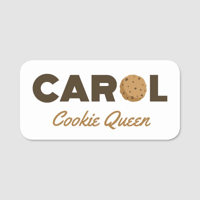 Porte-nom Carol cookie queen (Devant)