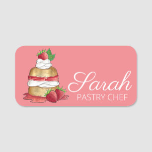 Porte-nom Câteau de pâtisserie aux fraises Dessert Fraises