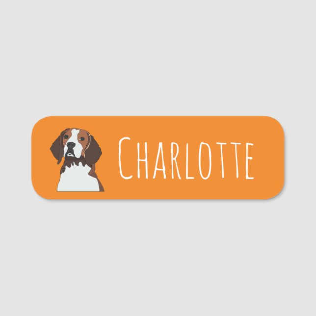Porte-nom Chien Beagle Beagle  (Devant)