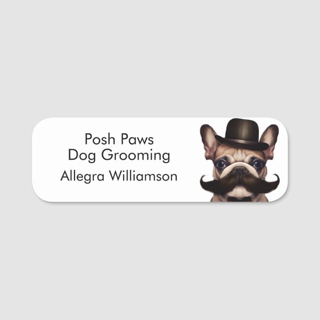 Porte-nom Chien Groomer Business Chien (Devant)