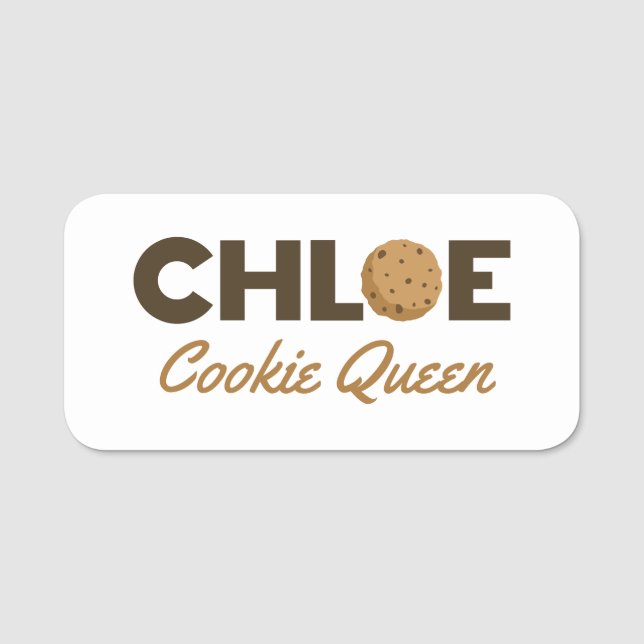 Porte-nom Chloe cookie Queen (Devant)