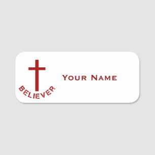 Porte-nom Christian Believe Croix Rouge Événements de l'Égli
