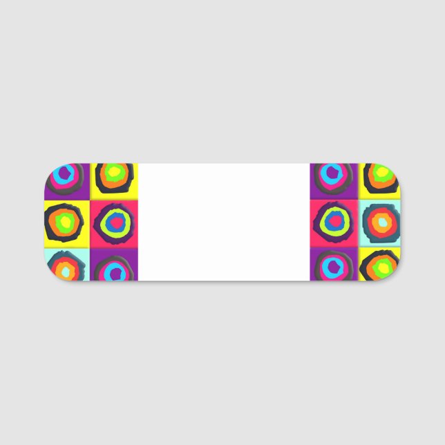 Porte-nom circles pattern  (Devant)