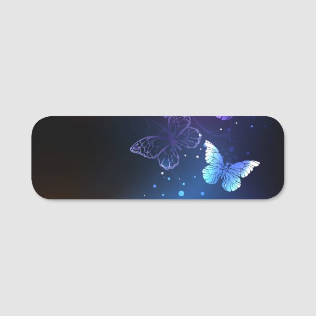 Porte-nom Clowing Night Butterflies (Devant)
