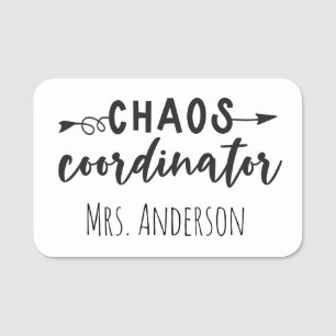 Porte-nom Coordinateur Chaos Bureau Coworker Maman