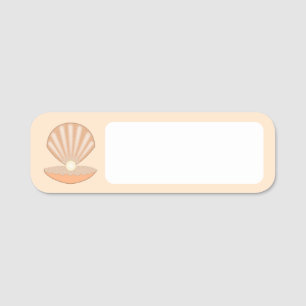 Porte-nom Coquille d'huître et Perle Unisexe