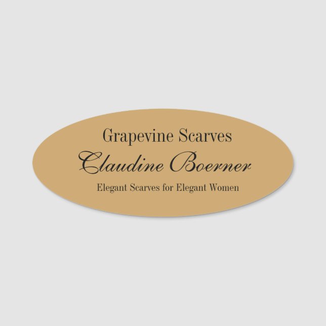 Porte-nom Crafter nommé ovale personnalisable d'insigne (Devant)