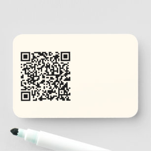Porte-nom Créer instantanément un code QR Modifiable blanc