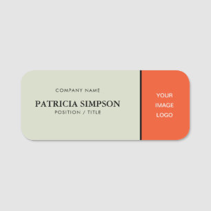 Porte-nom Cristal Blanc Et Tangerine Tango Orange : Feminine