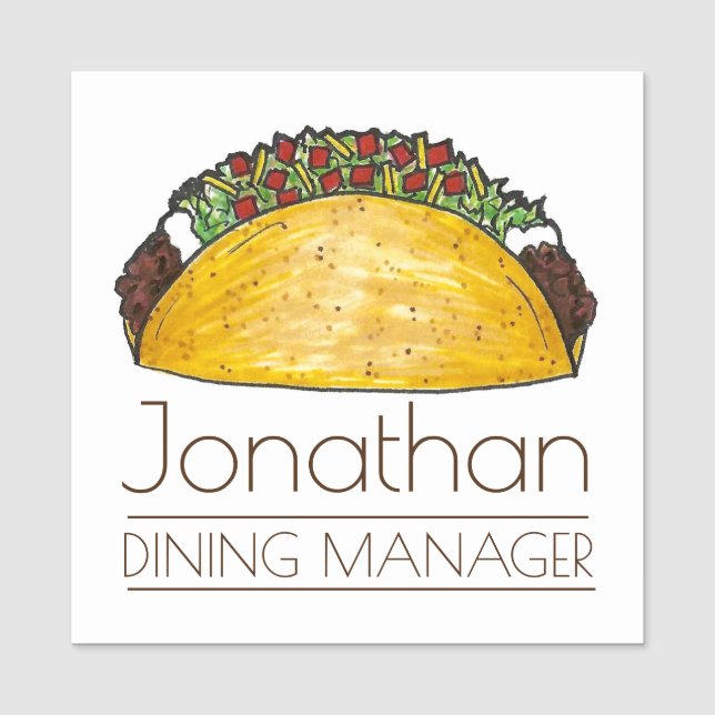 Porte-nom Cuisine mexicaine Restaurant Cuisine Hard Shell Ta (Devant)