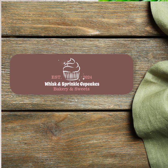 Porte-nom Cupcake Baker boulangerie Chef Restauration Busine (Créateur téléchargé)