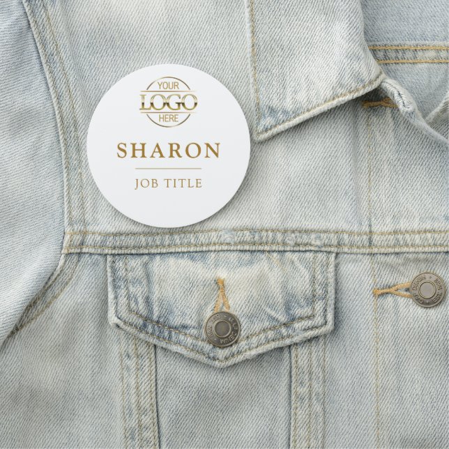 Porte-nom Custom Business Logo Employee Staff Magnetic (En situation)